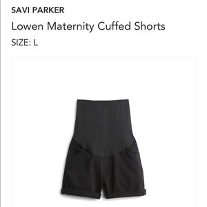 Savi Parker Large Maternity Shorts-Black
